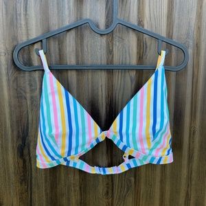 Old Navy Multi-Color Stripe Bikini Top